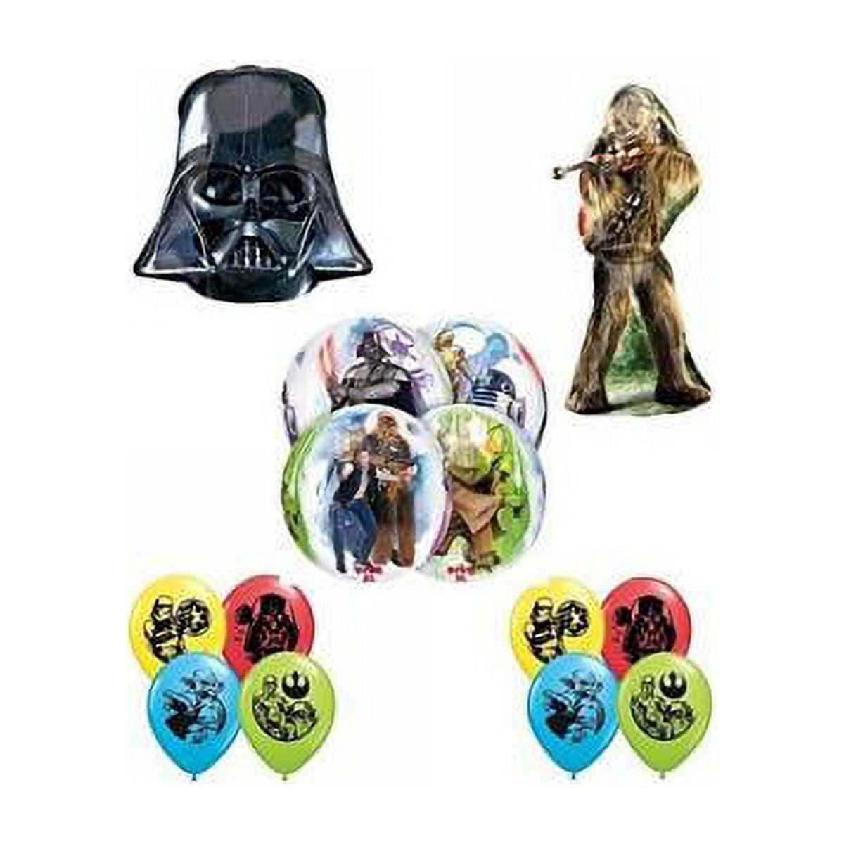12-Pack Star Wars Black & White Latex Birthday Balloons - Darth Vader Themed Party Decor