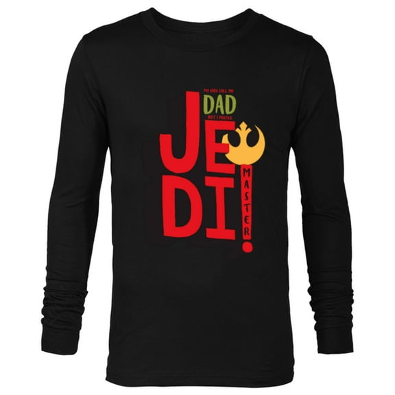 Star Wars Dad Jedi Master Father's Day - Long Sleeve T-Shirt for Men - Customized-Black