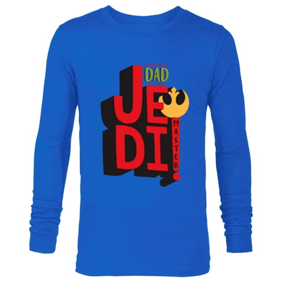 Star Wars Dad Jedi Master Father's Day - Long Sleeve T-Shirt for Men - Customized-Navy