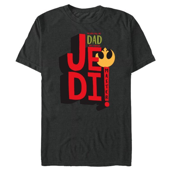 Star Wars Dad Jedi Master Father's Day - Short Sleeve Blended T-Shirt for Adults - Customized-Dark Heather