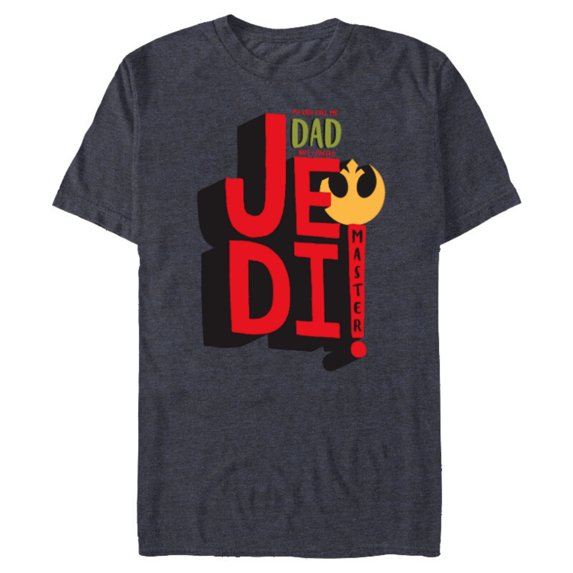 Star Wars Dad Jedi Master Father's Day - Short Sleeve Blended T-Shirt for Adults - Customized-Navy Heather