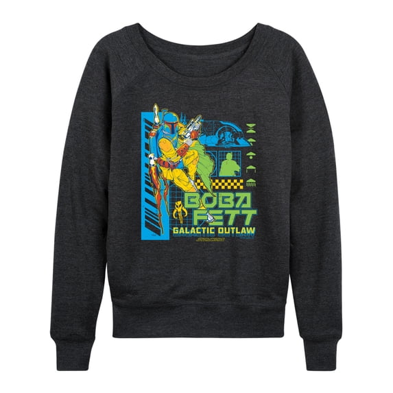 Star Wars - Dark Digital Boba Fett - Women's French Terry Pullover Sweatshirt