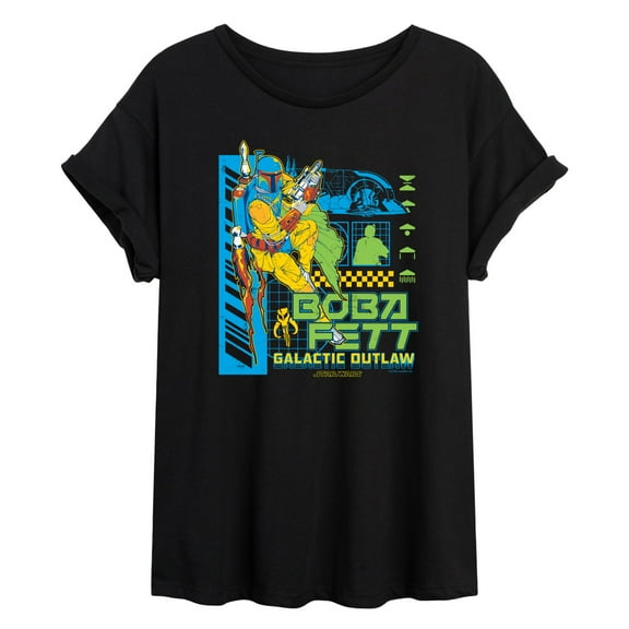Star Wars - Dark Digital Boba Fett - Women's Oversized Tee