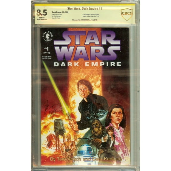 Star Wars Dark Empire #1 CBCS (not CGC) 8.5 Dave Dorman