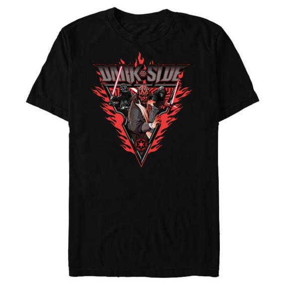 Star Wars Dark Side Darth Vader Darth Maul Kylo Ren Flames - Short Sleeve Blended T-Shirt for Adults - Customized-Black