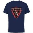 thumbnail image 1 of Star Wars Dark Side Darth Vader Darth Maul Kylo Ren Flames - Short Sleeve Cotton T-Shirt for Adults - Customized-Navy, 1 of 5
