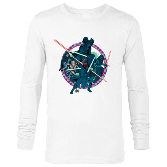 Star Wars Dark Side Darth Vader Villains of the Galaxy Vivid - Long Sleeve T-Shirt for Men - Customized-White