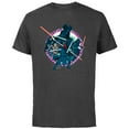 thumbnail image 1 of Star Wars Dark Side Darth Vader Villains of the Galaxy Vivid - Short Sleeve Cotton T-Shirt for Adults - Customized-Charcoal, 1 of 5