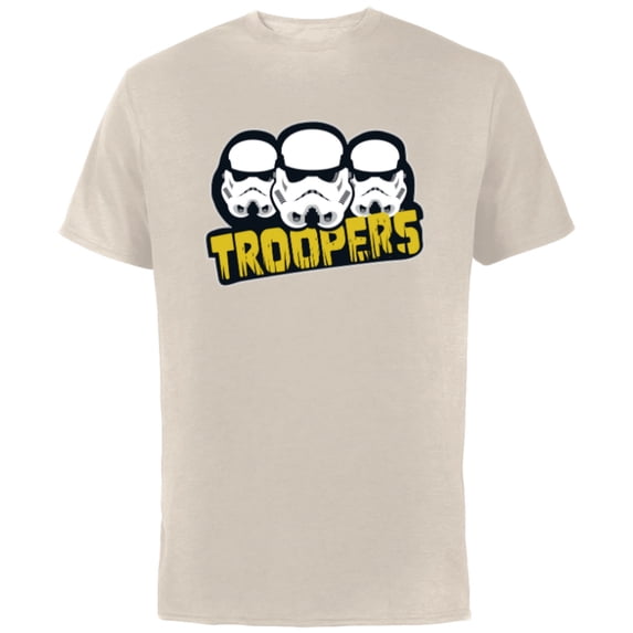 Star Wars Dark Side Imperial Stormtrooper Helmets Troopers - Short Sleeve Cotton T-Shirt for Adults - Customized-Natural