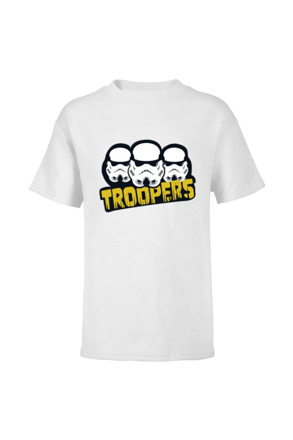 Dark Side Imperial Stormtrooper Helmets Troopers - Short Sleeve T-Shirt for Kids - Customized-White