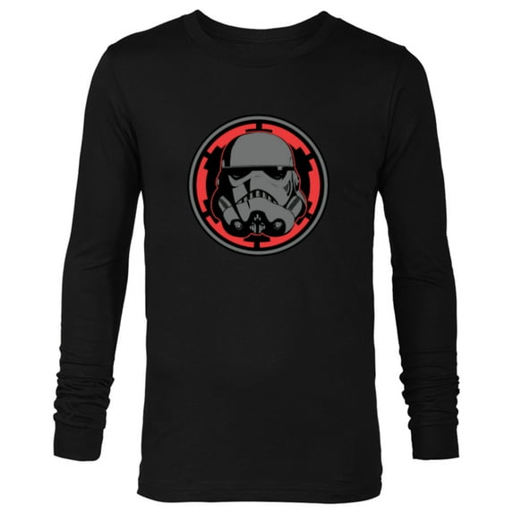 Star Wars Dark Side Stormtrooper Helmet and Empire Symbol - Long Sleeve T-Shirt for Men - Customized-Black