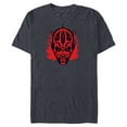 thumbnail image 1 of Star Wars Darth Maul Dark Side Villains Head Gothic Flames - Short Sleeve Blended T-Shirt for Adults - Customized-Navy Heather, 1 of 5