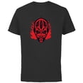 thumbnail image 1 of Star Wars Darth Maul Dark Side Villains Head Gothic Flames - Short Sleeve Cotton T-Shirt for Adults - Customized-Black, 1 of 5