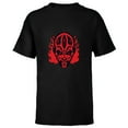 thumbnail image 1 of Star Wars Darth Maul Dark Side Villains Head Gothic Flames - Short Sleeve T-Shirt for Kids - Customized-Black, 1 of 5