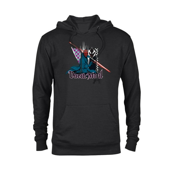 Star Wars Darth Maul Dark Side Villains Sith Checkered - Pullover Hoodie for Adults - Customized-Black