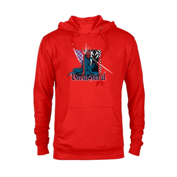 Star Wars Darth Maul Dark Side Villains Sith Checkered - Pullover Hoodie for Adults - Customized-Red