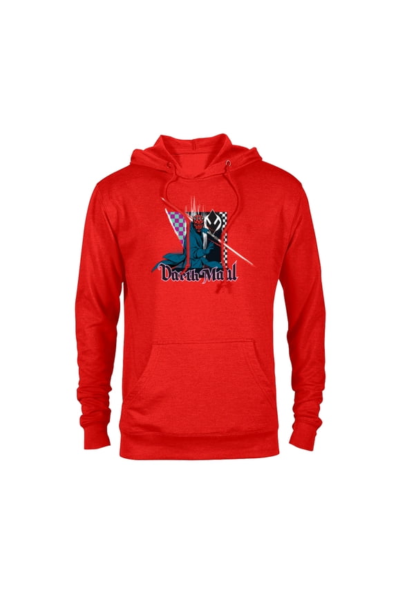 Darth Maul Dark Side Villains Sith Checkered - Pullover Hoodie for Adults - Customized-Red