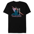thumbnail image 1 of Star Wars Darth Maul Dark Side Villains Sith Checkered - Short Sleeve Blended T-Shirt for Adults - Customized-Black, 1 of 5