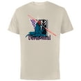 thumbnail image 1 of Star Wars Darth Maul Dark Side Villains Sith Checkered - Short Sleeve Cotton T-Shirt for Adults - Customized-Natural, 1 of 5