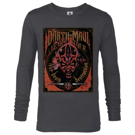 Star Wars Darth Maul Fear Tour Band - Long Sleeve T-Shirt for Men - Customized-Charcoal Heather