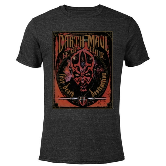 Star Wars Darth Maul Fear Tour Band - Short Sleeve Blended T-Shirt for Adults - Customized-Black
