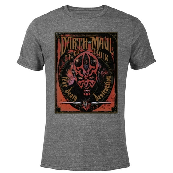 Star Wars Darth Maul Fear Tour Band - Short Sleeve Blended T-Shirt for Adults - Customized-Dark Heather