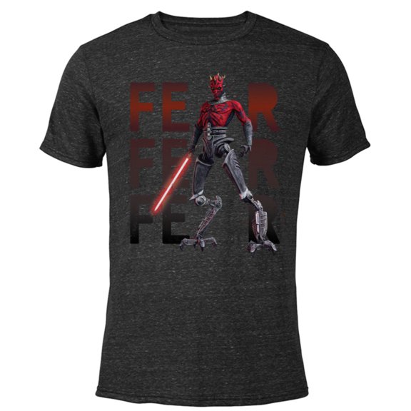 Star Wars Darth Maul Fear on Repeat - Short Sleeve Blended T-Shirt for Adults – Customized-Black