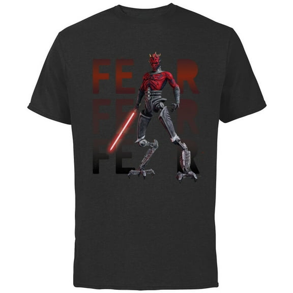 Star Wars Darth Maul Fear on Repeat - Short Sleeve Cotton T-Shirt for Adults - Customized-Black