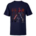 thumbnail image 1 of Star Wars Darth Maul Fear on Repeat - Short Sleeve T-Shirt for Kids – Customized-Navy, 1 of 5