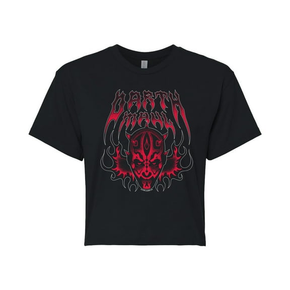Star Wars - Darth Maul Heavy Metal - Juniors Cropped Graphic T-Shirt