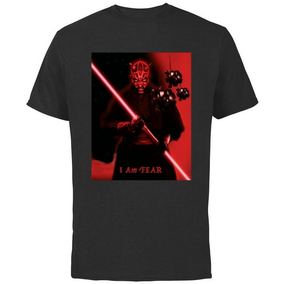 Star Wars Darth Maul I Am Fear- Short Sleeve Cotton T-Shirt for Adults - Customized-Black