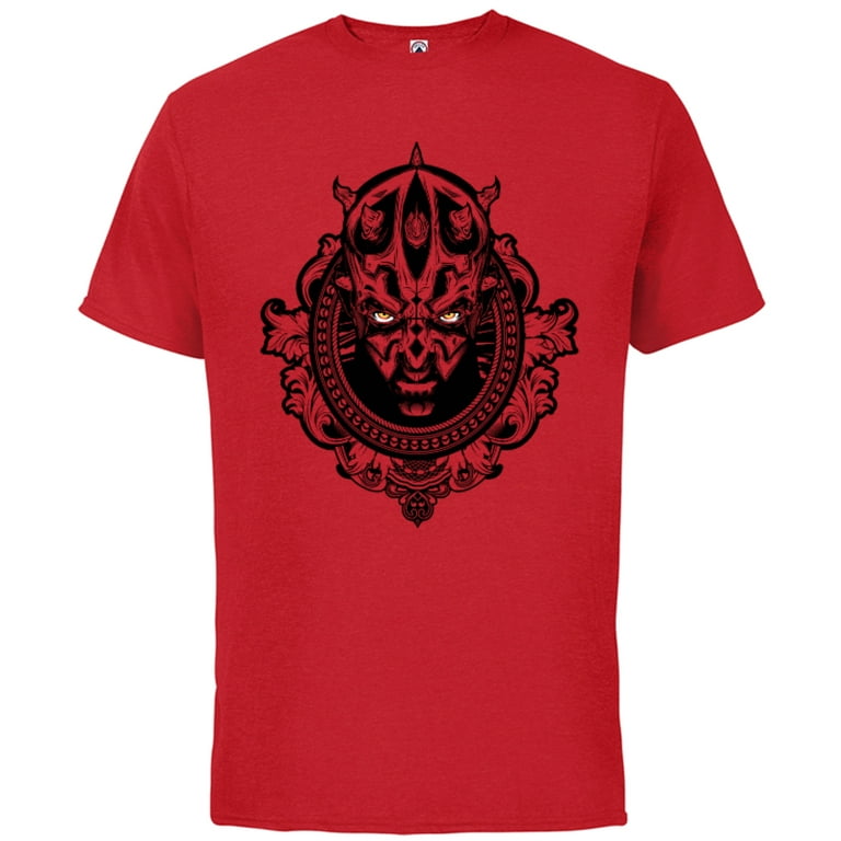 Star Wars Darth Maul Immortal - Short Sleeve Cotton T-Shirt for Adults -  Customized-Red 