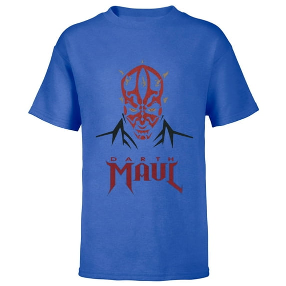 Star Wars Darth Maul Sith Lord - Short Sleeve T-Shirt for Kids - Customized-Royal