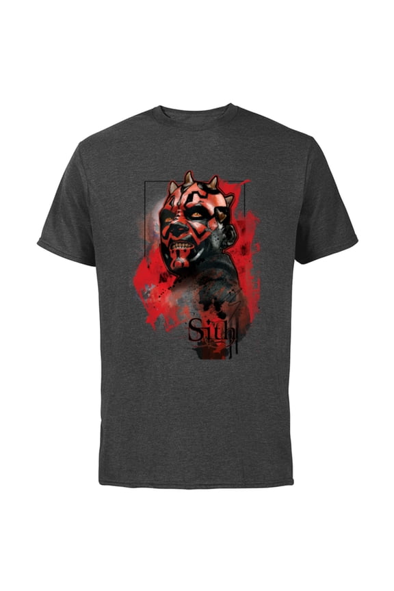 Darth Maul Sith - Short Sleeve Cotton T-Shirt for Adults - Customized-Charcoal
