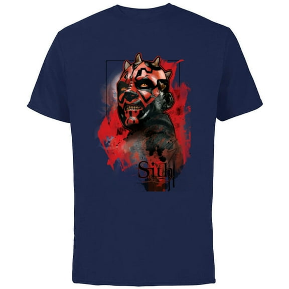 Star Wars Darth Maul Sith - Short Sleeve Cotton T-Shirt for Adults - Customized-Navy