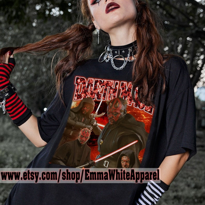 Anakin Skywalker Shirt Star Wars Men's Maul Face T-Shirt Darth