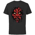 thumbnail image 1 of Star Wars Darth Maul Weathered Face - Short Sleeve Cotton T-Shirt for Adults - Customized-Black, 1 of 5