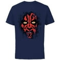 thumbnail image 1 of Star Wars Darth Maul Weathered Face - Short Sleeve Cotton T-Shirt for Adults - Customized-Navy, 1 of 5