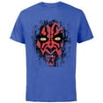 thumbnail image 1 of Star Wars Darth Maul Weathered Face - Short Sleeve Cotton T-Shirt for Adults - Customized-Royal Heather, 1 of 5