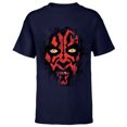 thumbnail image 1 of Star Wars Darth Maul Weathered Face - Short Sleeve T-Shirt for Kids - Customized-Navy, 1 of 5