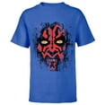 thumbnail image 1 of Star Wars Darth Maul Weathered Face - Short Sleeve T-Shirt for Kids - Customized-Royal, 1 of 5