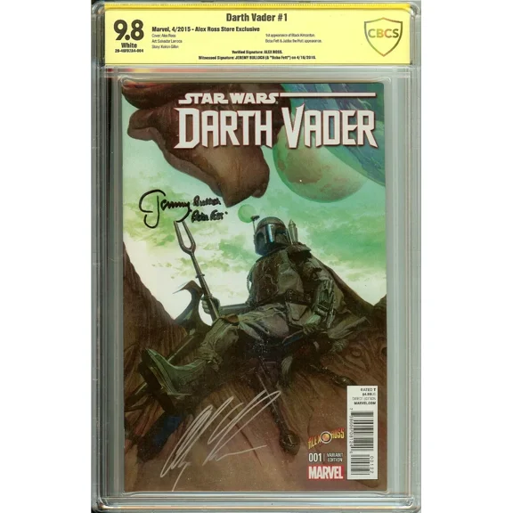 Star Wars: Darth Vader #1 (Marvel, 2015) Alex Ross Store Exclusive CBCS 9.8 Signed by Alex Ross & Jeremy Bulloch