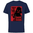 thumbnail image 1 of Star Wars Darth Vader 18th Birthday - Short Sleeve Cotton T-Shirt for Adults - Customized-Navy, 1 of 5