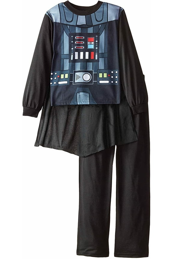 Darth Vader 2 PC Long Sleeve Caped Pajama Set Boy Size 10