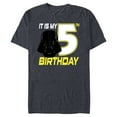 thumbnail image 1 of Star Wars Darth Vader 5th Birthday - Short Sleeve Blended T-Shirt for Adults - Customized-Navy Heather, 1 of 5