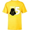 thumbnail image 1 of Star Wars Darth Vader 5th Birthday - Short Sleeve T-Shirt for Kids - Customized-Yellow, 1 of 2