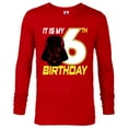 thumbnail image 1 of Star Wars Darth Vader 6th Birthday - Long Sleeve T-Shirt for Men - Customized-New Red, 1 of 5