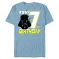 thumbnail image 1 of Star Wars Darth Vader 7th Birthday - Short Sleeve Blended T-Shirt for Adults - Customized-Ocean Blue, 1 of 5
