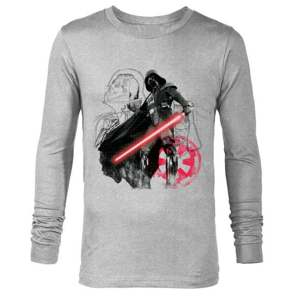 Star Wars Darth Vader Blueprint of a Sith Lord - Long Sleeve T-Shirt for Men - Customized-Athletic Heather