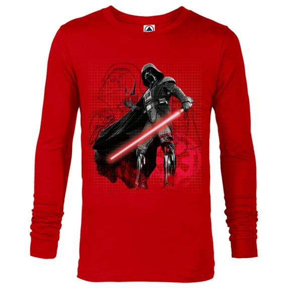Star Wars Darth Vader Blueprint of a Sith Lord - Long Sleeve T-Shirt for Men - Customized-New Red